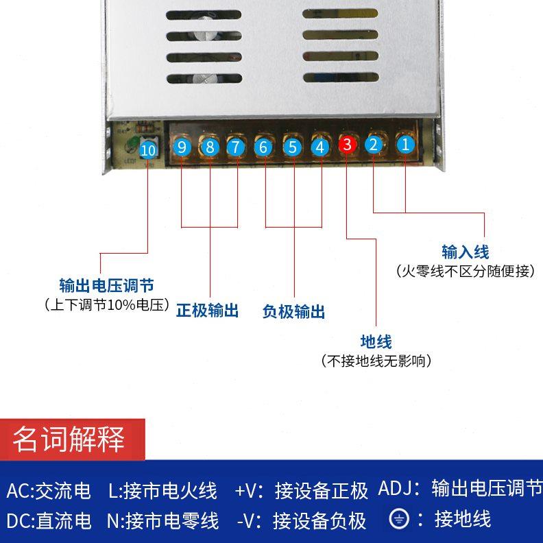 监控12V30a开关电源适配器集中供电220v转12v直流摄像头电源变压