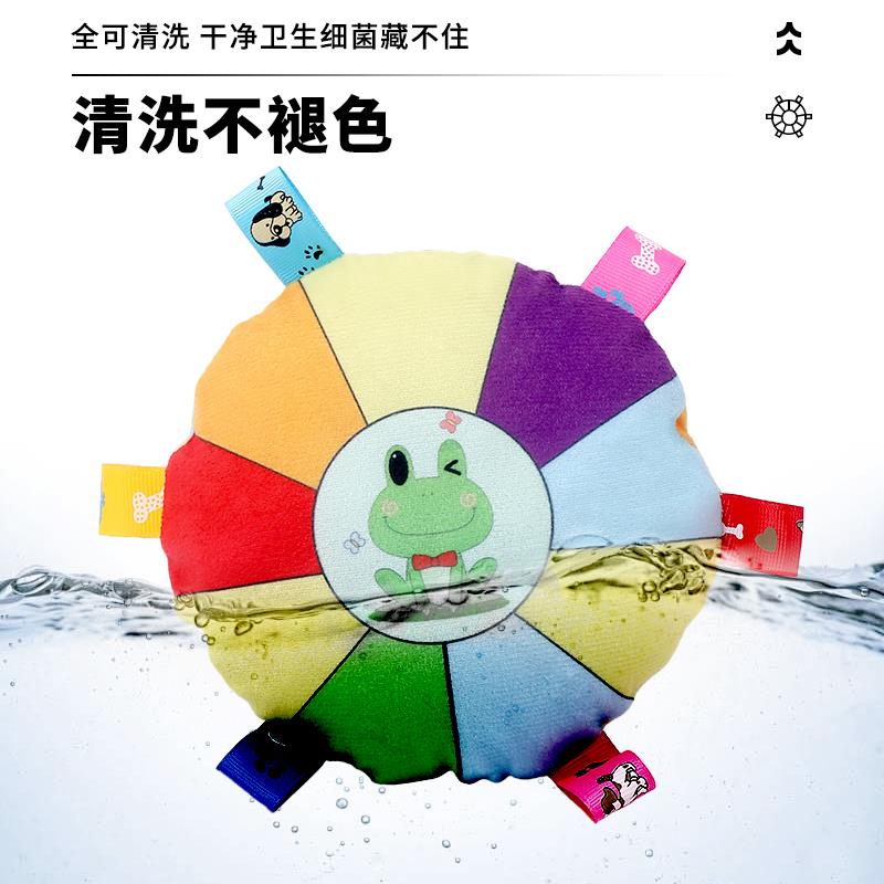 狗狗玩具毛绒发声飞盘人宠互动小狗磨牙耐咬宠物边牧训练训狗专用