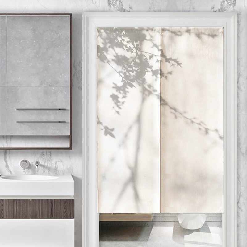 网红ins门帘隔断帘免打孔家用卧室厨房装饰半截帘卫生间遮挡布帘