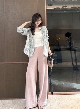 Sorrytin 品质抗打 肤感超绝 宽松直筒垂感休闲阔腿裤长裤