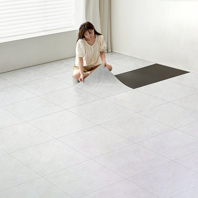 10㎡PVC地板贴自粘水泥地直接铺加厚地板革家用石塑地胶垫仿瓷砖|