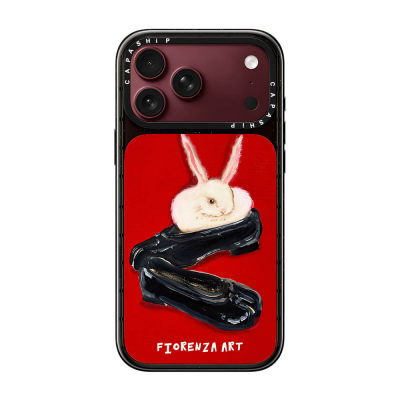 C家新版适用苹果iphone18promax亚克力黑边镜面17pro磁吸Magsafe趣味兔子18手机壳防摔高级感保护套