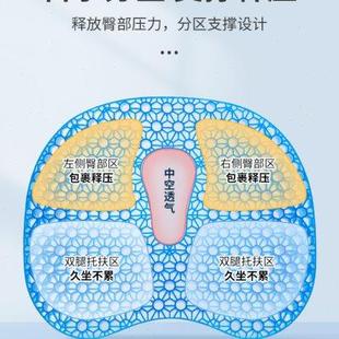 汽车凉垫屁垫 果冻蜂窝凝胶坐垫硅胶冰垫椅子垫办公室久坐座垫夏季