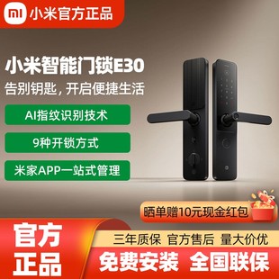 防盗门锁密码 指纹锁电子锁家用门锁 锁C级锁芯 E30 小米智能门锁