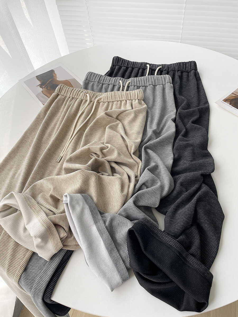 慵懒风高腰加长款秋冬加绒