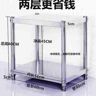 放热水瓶 架子落地厨房置物架落地2层不锈钢整体橱柜收纳层架微