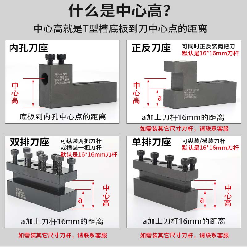 数控车床排刀座正反单排双排2020车刀圆辅助刀架斜轨车床排刀架