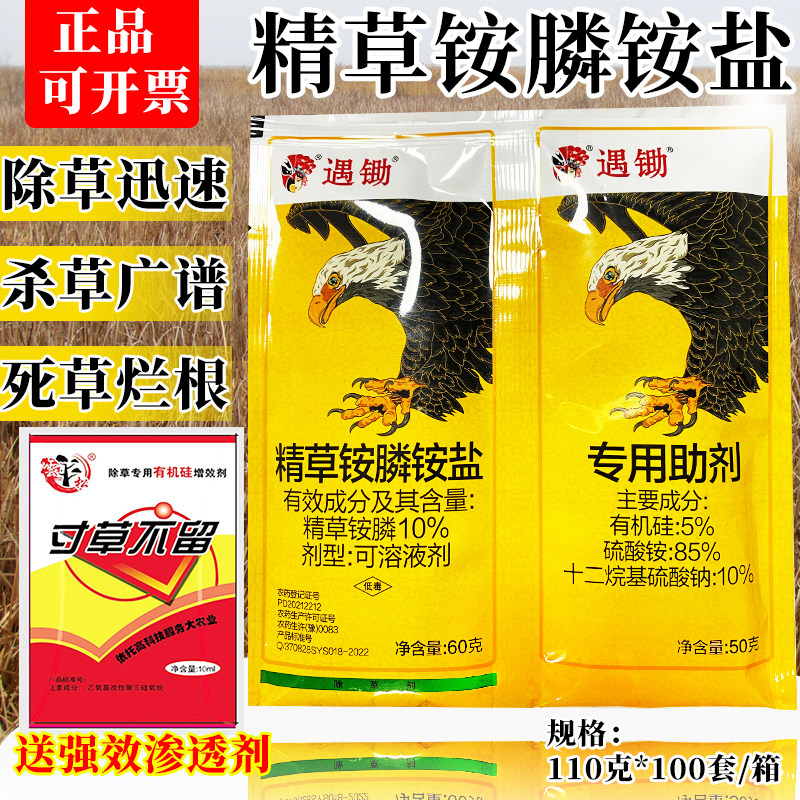 精草胺膦磷铵盐除草剂果茶园田埂荒地除草烂根剂农药牛筋草小飞蓬