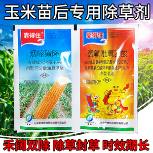 玉米地苗后专用除草剂烟嘧磺隆莠去津禾阔双除封杀双效玉米田农药