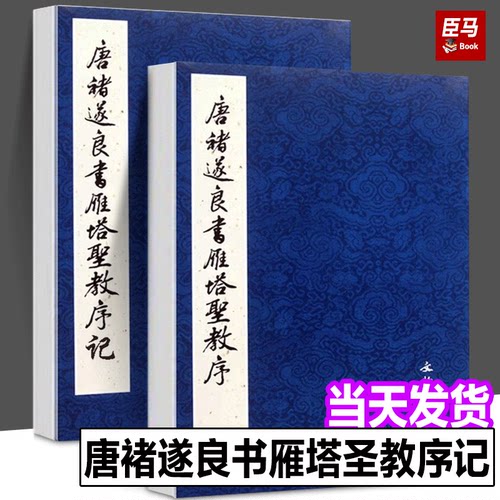 正版 唐褚遂良书雁塔圣教序 套装全2册 历代碑帖法书精品选 原碑照片原帖对比 楷书毛笔书法字帖）荒金大琳 著 文物出版社