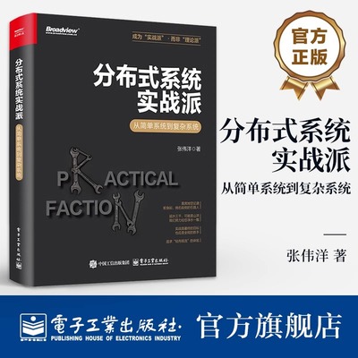 分布式系统实战派 从简单系统到复杂系统 张伟洋 单体架构到微服务架构的演化 分布式技术 消息中间件 搜索引擎应用书