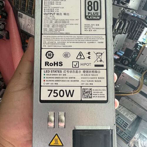 可维修DELL戴尔D750E-S3电源10个起750W 12V62议价