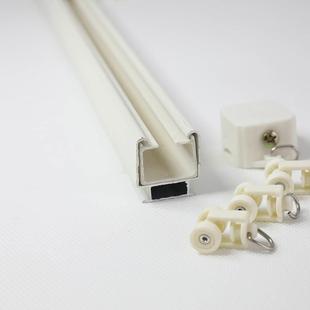 侧装 浙家布艺铝合金静音窗帘卧室客厅轨道滑轨导轨顶装