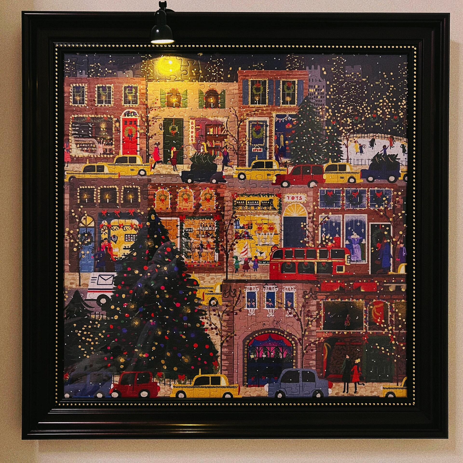 美国进口Galison正版冬灯拼图拼装圣诞节玩具男女孩礼物东灯拼图