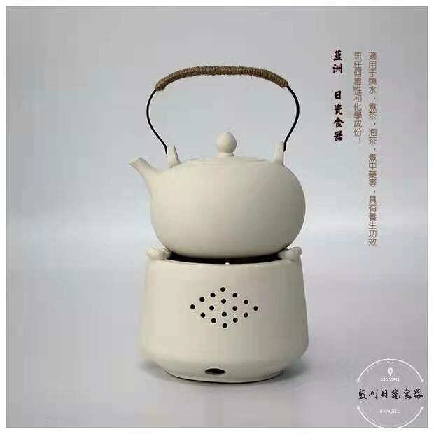 煮茶壶套装酒精灯功夫茶具陶瓷温茶器茶道配件泡茶烧水壶炉轻奢