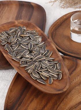 南美胡桃木盘子日式实木不盘子果则盘零食托盘KIB规家用茶盘木质