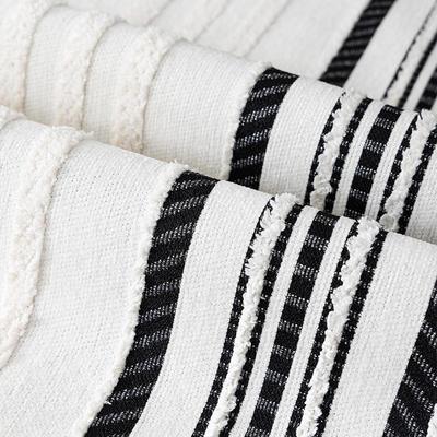 沙款025发垫四季通用防滑坐垫子简两色条纹约轻2奢新雪尼尔皮沙发