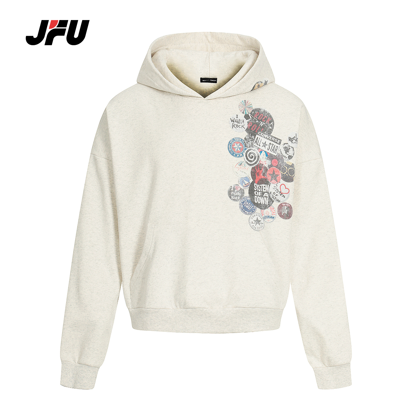 JFU潮牌连帽休闲长袖卫衣男款