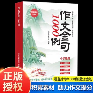 作文金句1000例 一句顶万句描景写人事物开头结尾打牢写作基础提升写作能力全新书籍素材积累拓展视野800例 小学通用早诵晚读升级版