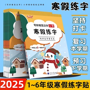 2025新版笔下生辉寒假练字帖写好规范汉字小学生一年级二年级三年级四年级五年级六年级上册衔接下册同步生字摹写本人教版正楷临摹