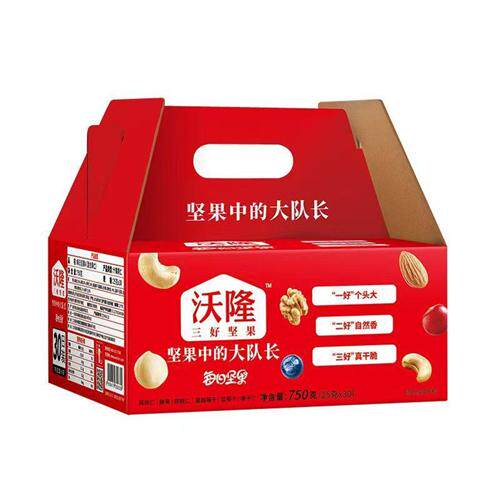 沃隆每日坚果750g独立小包装混合坚果营养健康休闲礼盒