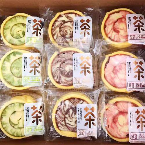 茶卷蛋糕面包整箱早餐健康零食休闲小吃营养充饥食品即食独立包装