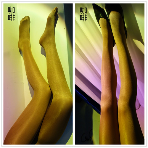 出口大码舍宾袜50D油光大码T档连裤袜舞台袜出口亮丝袜