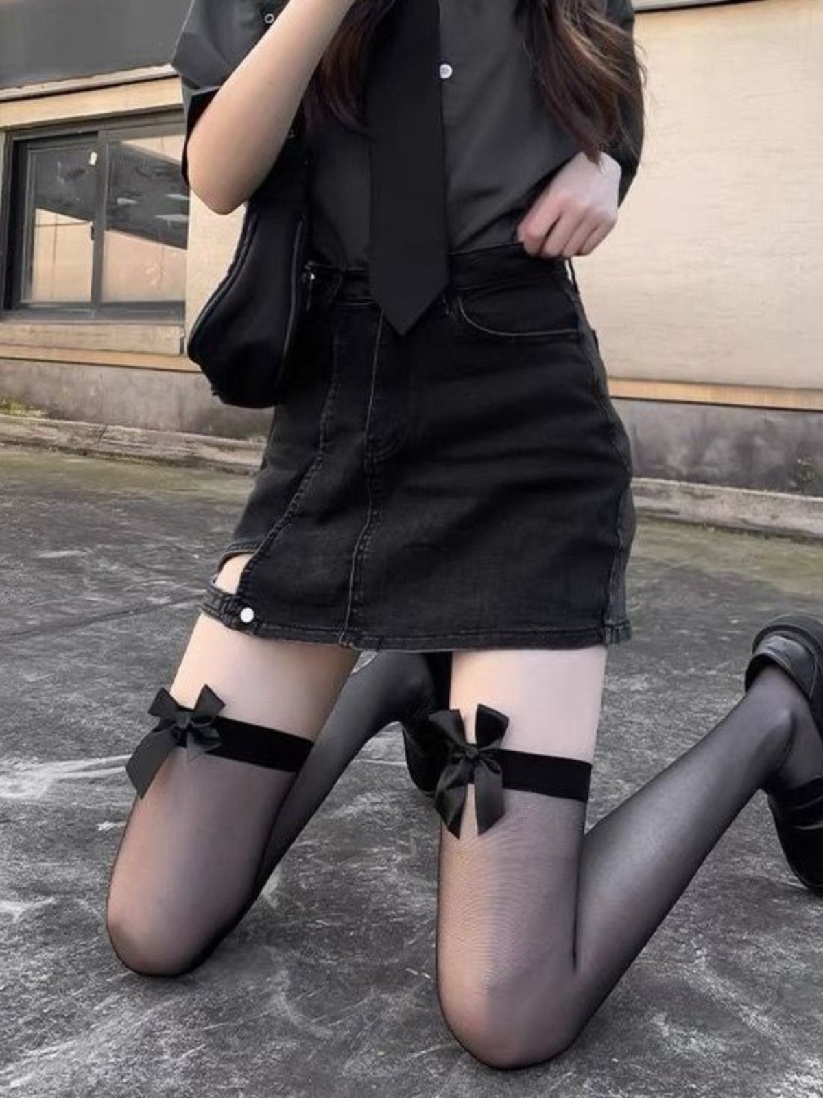 性感黑丝女超薄蕾丝花边过膝袜日系长筒袜子jk黑色蝴蝶结丝袜大腿,女士内衣/男士内衣/家居服,长筒袜,淘宝优惠券,粉丝福利购,淘宝优惠卷