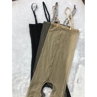 吊带抹胸款 袜男女袜 开裆连身袜性感极光不开裆高密反光紧身连裤