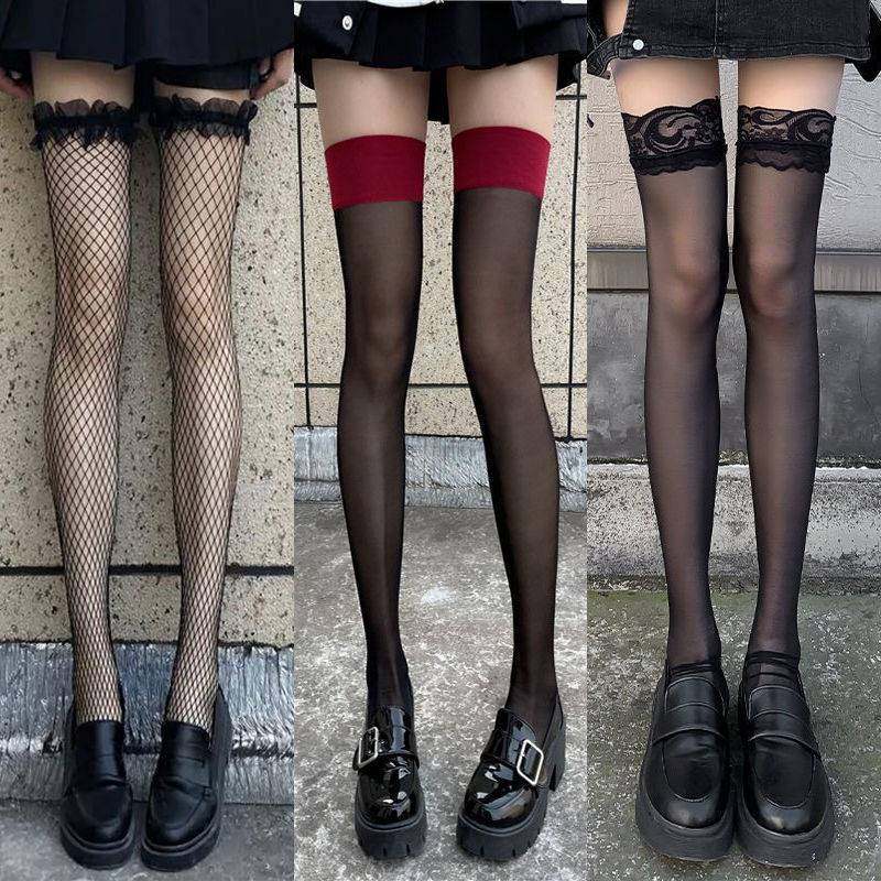 ins红色边拼接性感大腿丝袜黑色网红性感薄款黑丝纯欲长筒过膝袜,节庆用品/礼品,挂饰/生肖挂饰,淘宝优惠券,粉丝福利购,淘宝优惠卷