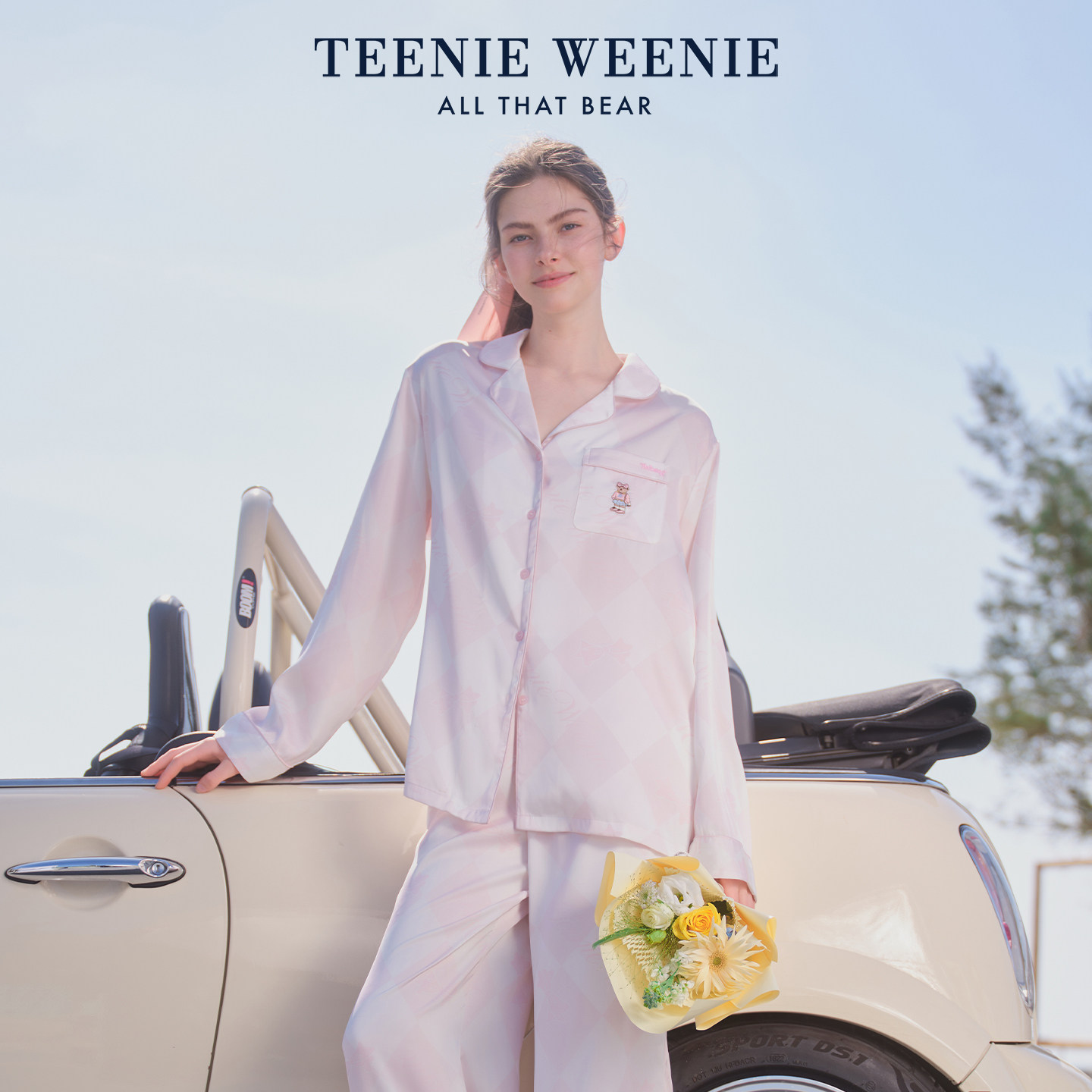 TeenieWeenie小熊凉感冰丝睡衣女款2026新款夏季可外
