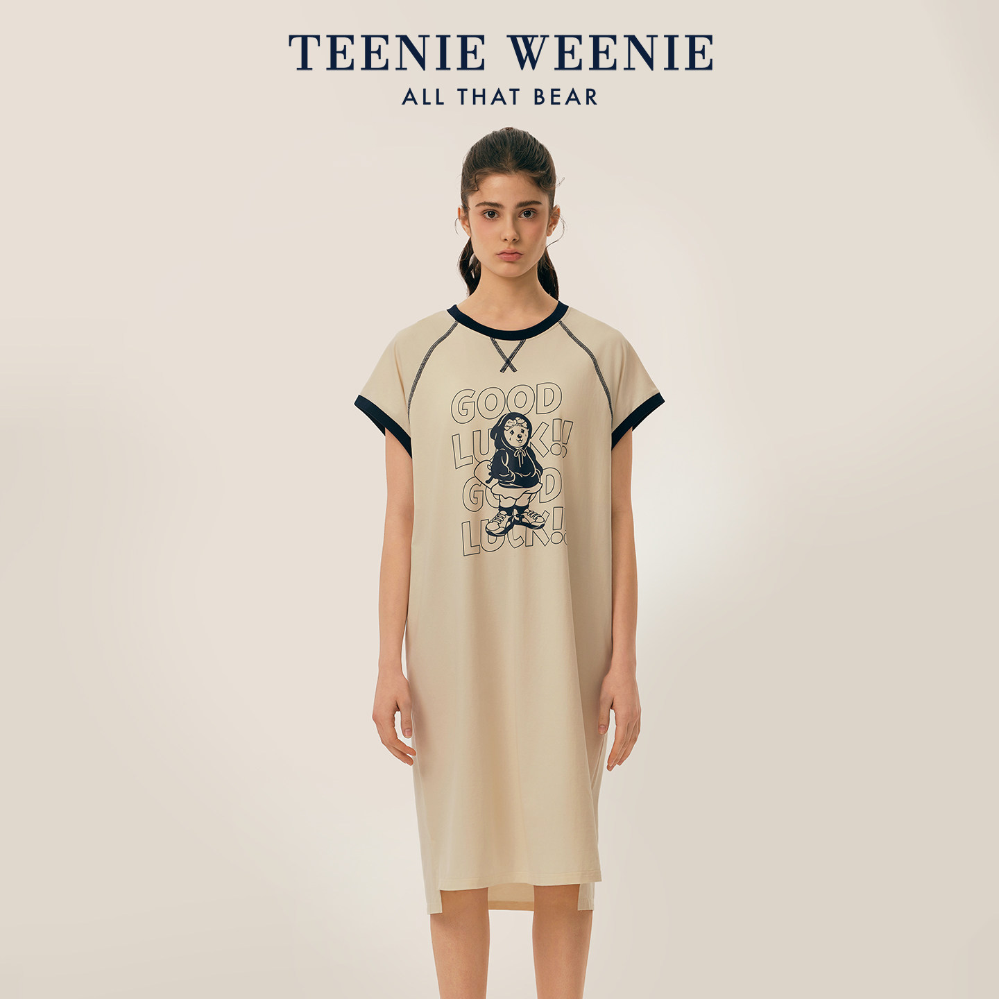 TeenieWeenie小熊夏季纯棉睡裙2026新款女生睡衣带胸