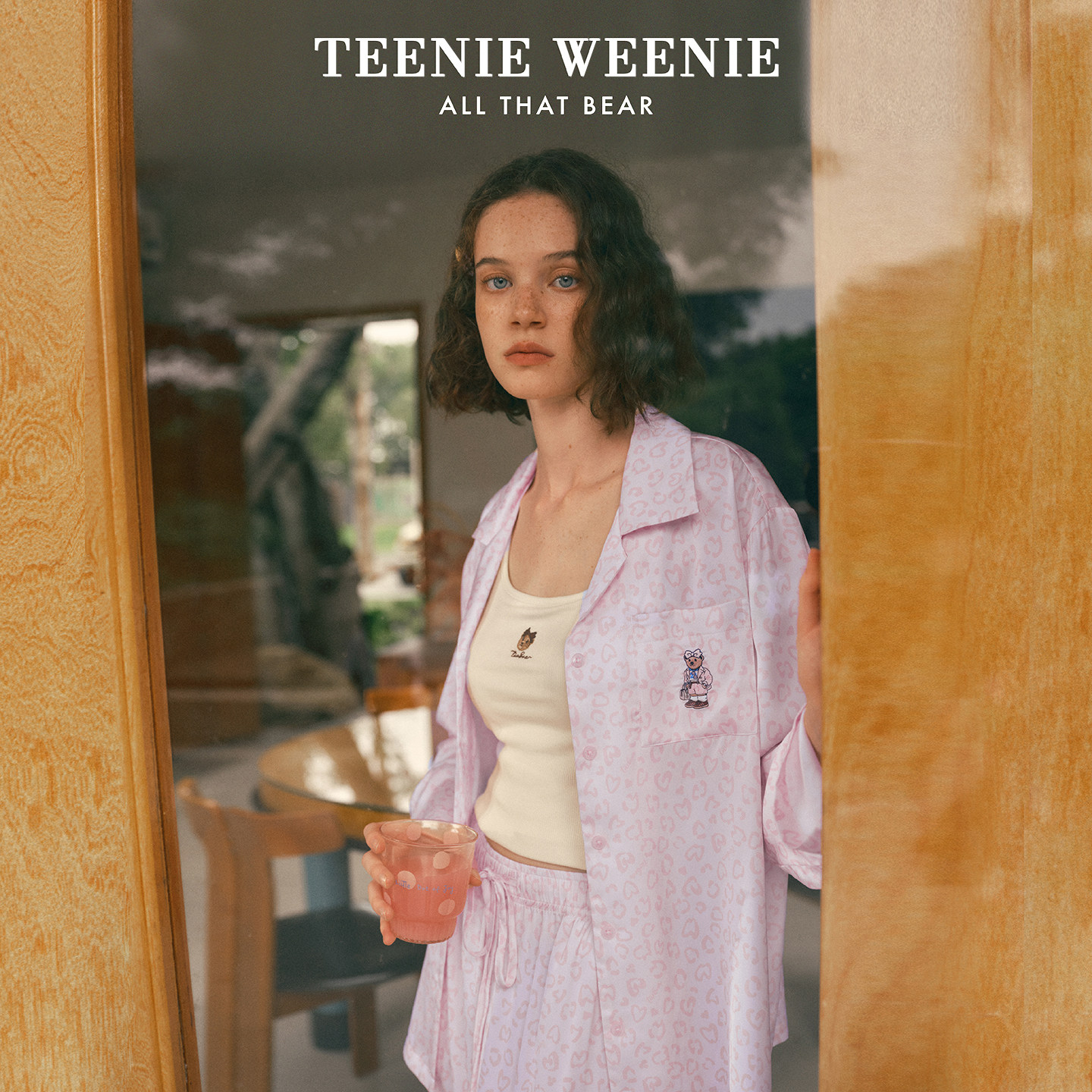 TeenieWeenie小熊凉感睡衣女款2026新款夏季冰丝豹纹