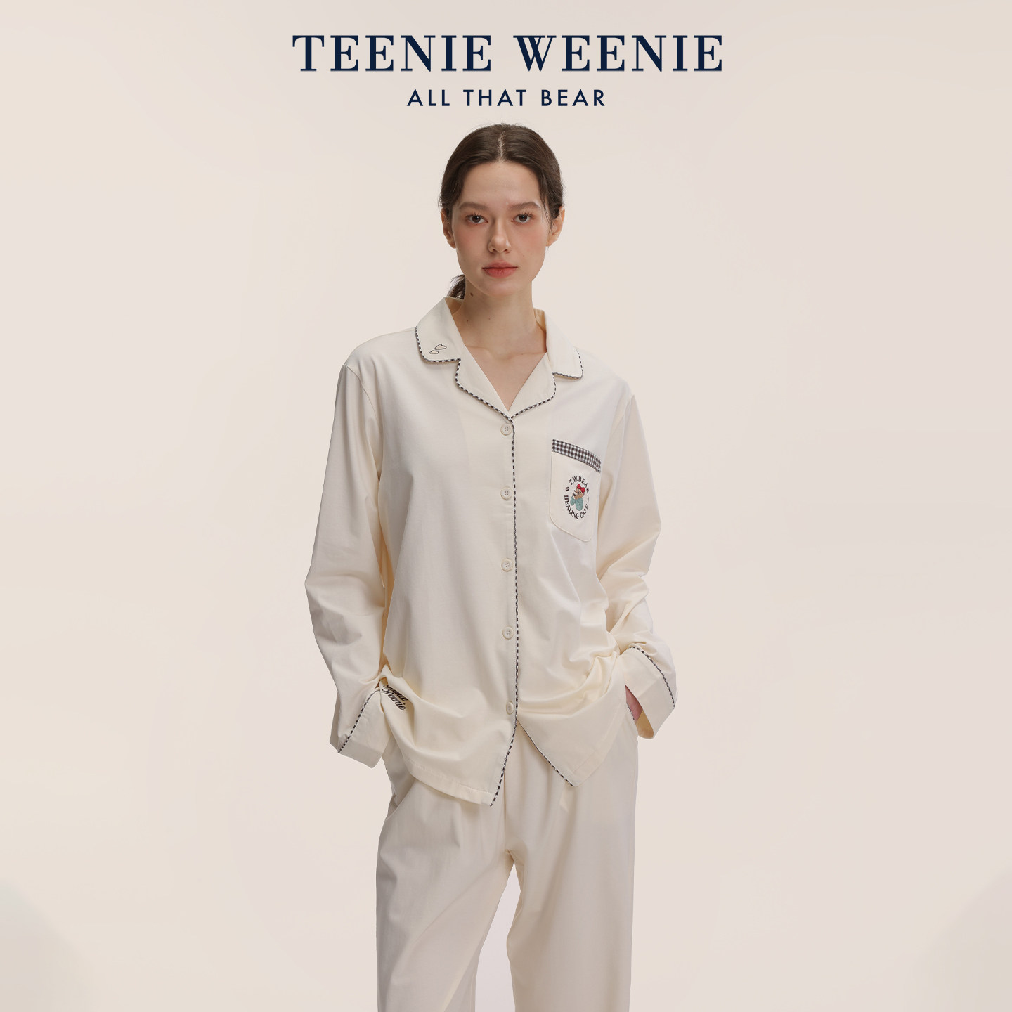 TeenieWeenie小熊睡衣女士2026春夏季新款纯棉休闲时
