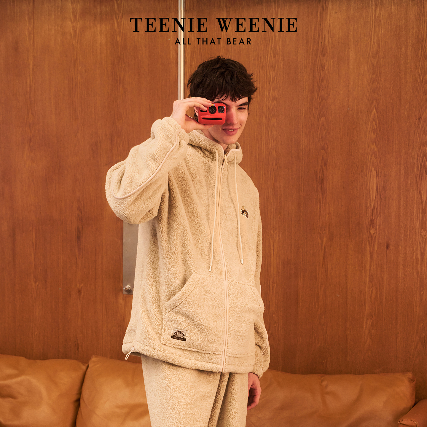 TeenieWeenie小熊睡衣女羊羔绒