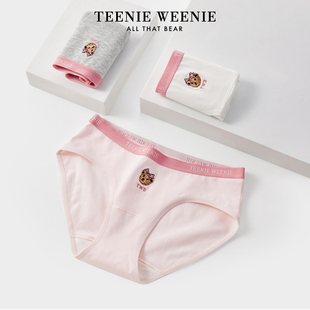 透气抗菌纯棉裆少女三角短裤 TeenieWeenie小熊女士内裤 2025新款
