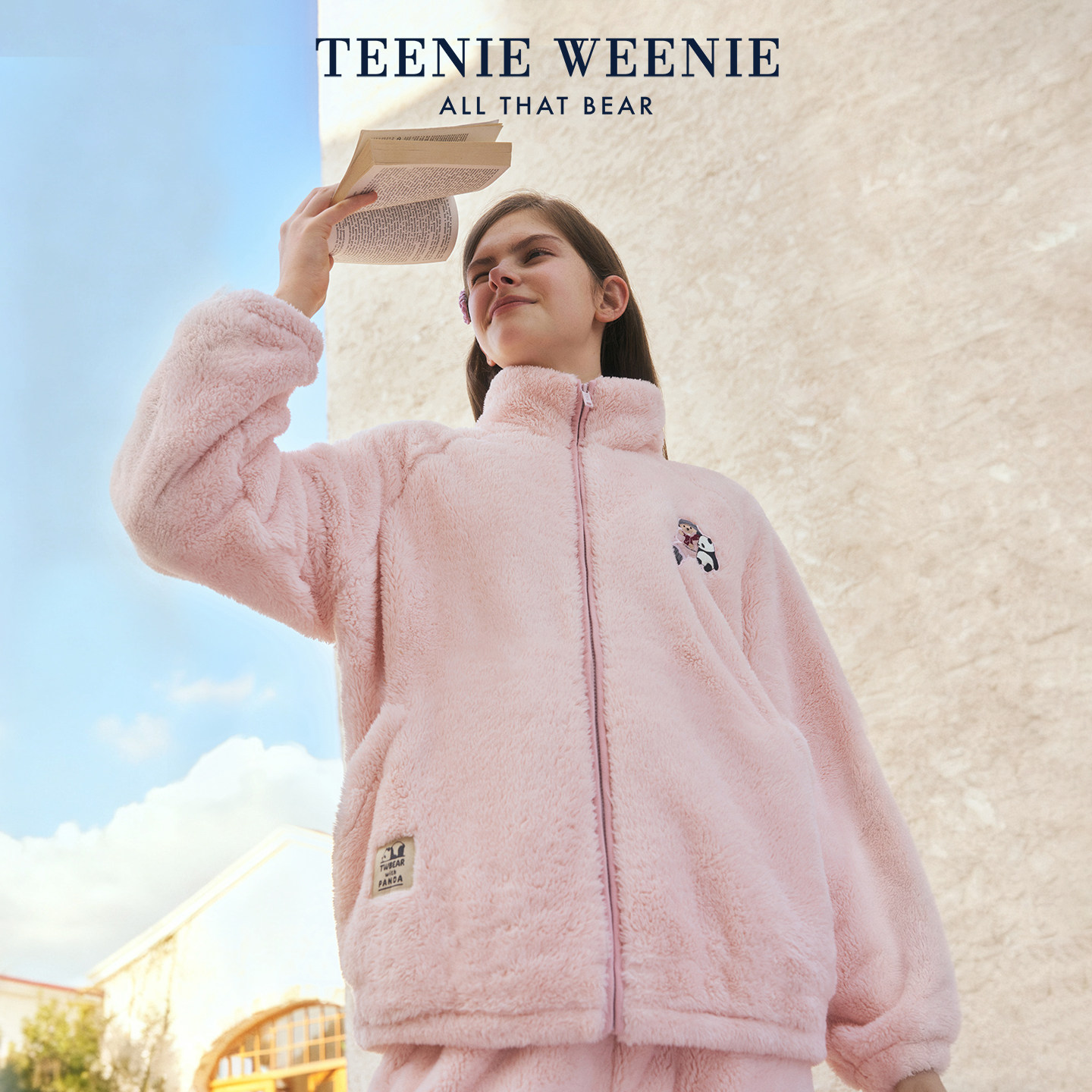 TeenieWeenie小熊女款睡衣2025新款冬季加绒加厚保暖情侣家居服