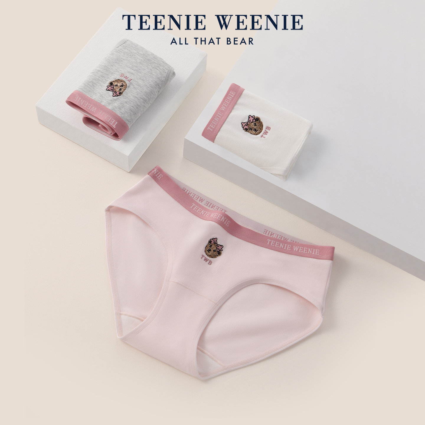 TeenieWeenie小熊女士内裤2026新款透气抗菌纯棉裆少女三角短裤