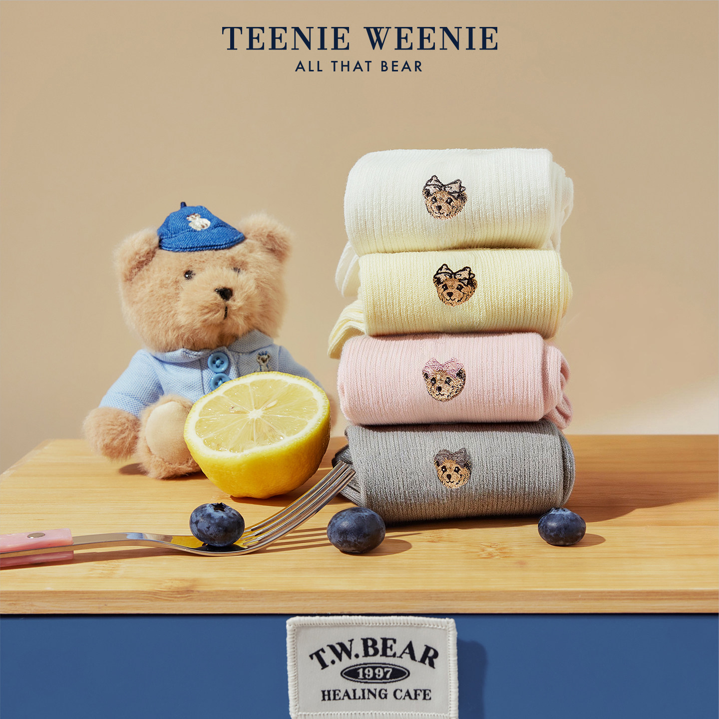 TeenieWeenie小熊女士短袜夏2026新款防臭透气薄款袜