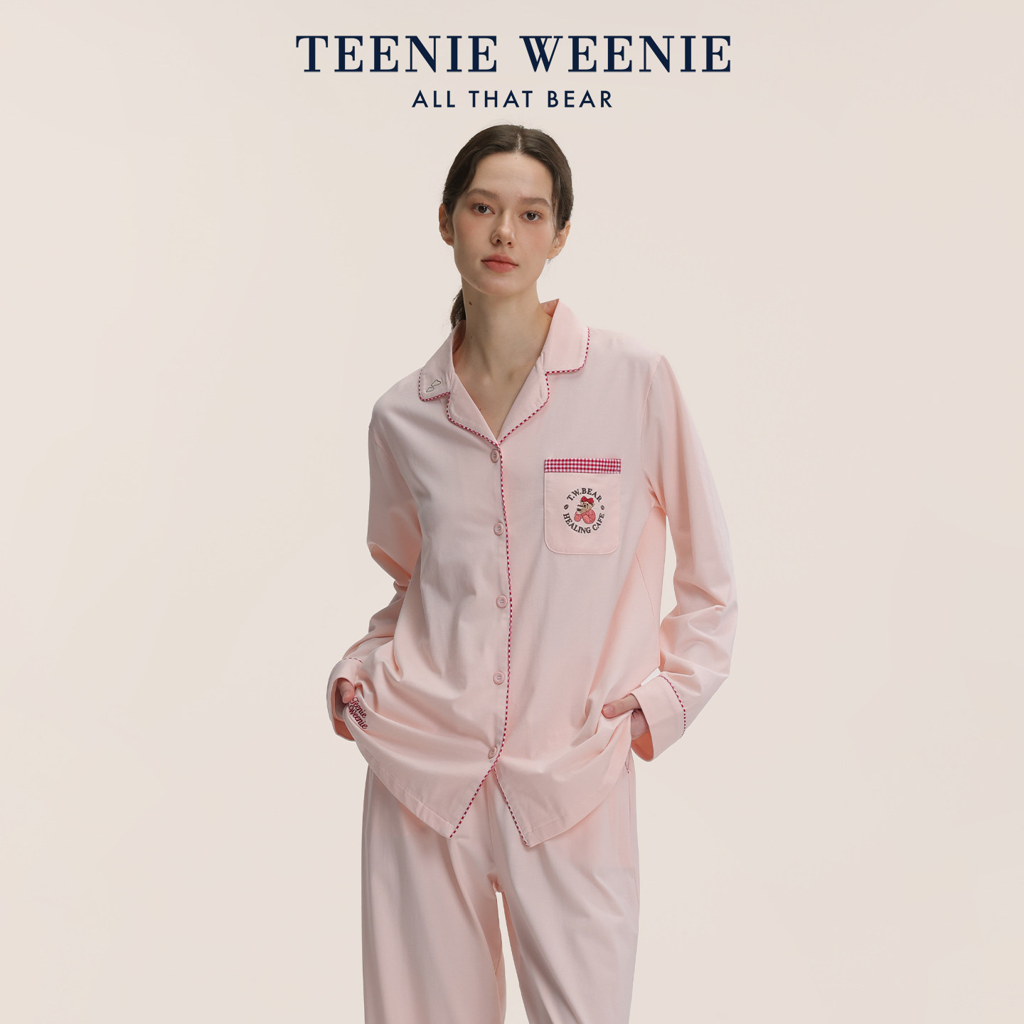 TeenieWeenie小熊睡衣女士2026春夏季新款纯棉休闲开