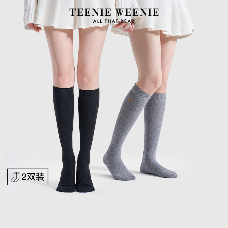 TeenieWeenie小熊刺绣长筒袜