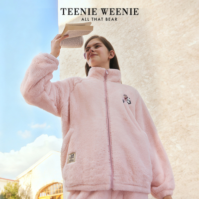 TeenieWeenie小熊女款睡衣2025新款冬季加绒加厚保暖情侣家居服