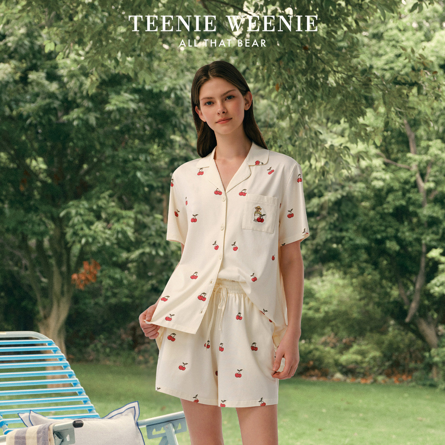 TeenieWeenie小熊睡衣女款2026夏季新款元气樱桃高级