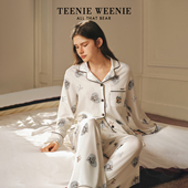 家居服套装 TeenieWeenie小熊印花莫代尔睡衣2026新款 女士刺绣春季
