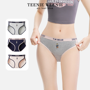 TeenieWeenie小熊内裤 女纯棉2025新款 夏7A抗菌裆透气舒适三角短裤
