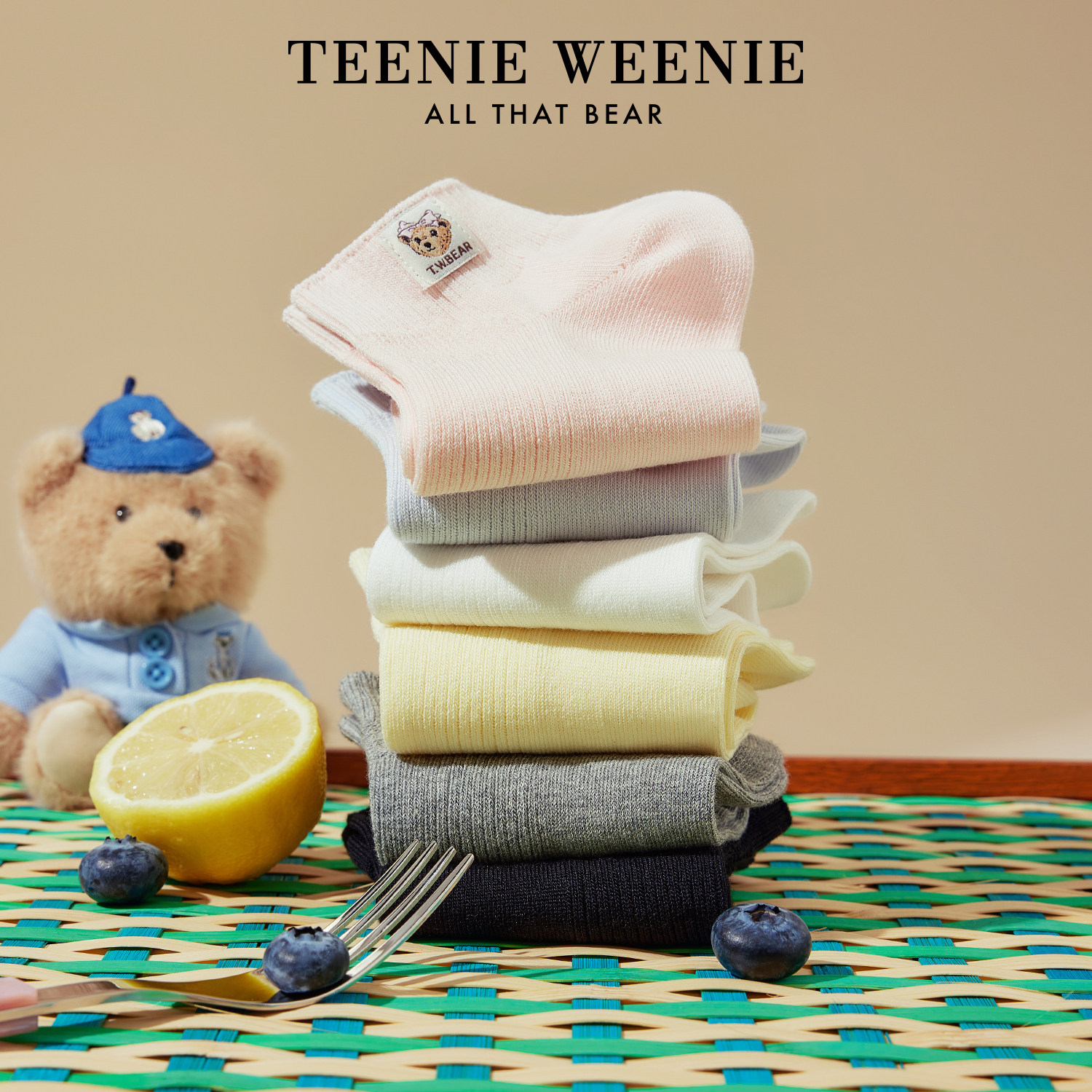 TeenieWeenie小熊袜子女款短袜透气抗菌防滑不掉跟春夏款女士船袜 - TeenieWeenie内衣旗舰店出品