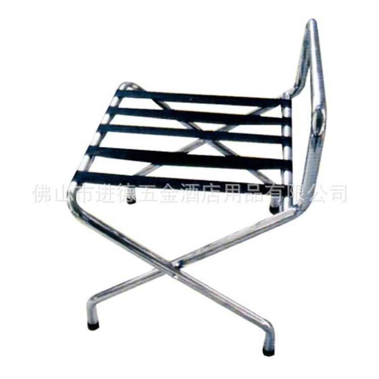 直销不锈钢行李架置物架酒店实木行李架行李台放衣架