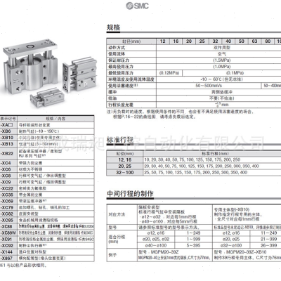 热销SMC带导杆气缸MGPM100-300-A-Z/MGPM100-350Z-MGPM100-400-Z