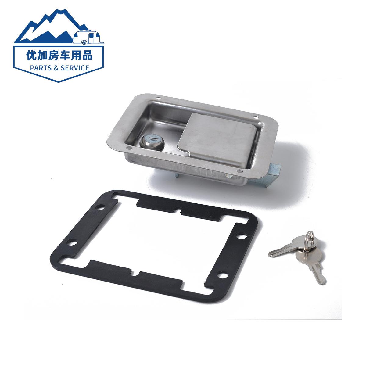 跨境畅销上品 不锈钢拖车工具箱锁 汽车不锈钢门锁 内嵌式锁