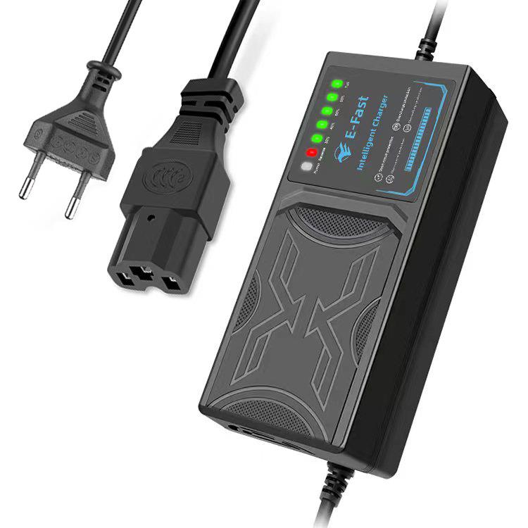 72V30AH电动车充电器7灯电量显示反接保护温度保护充满关机